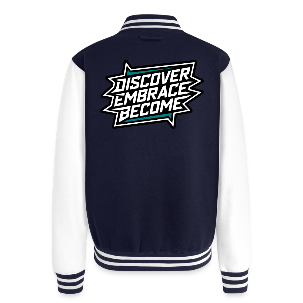 Mission Fits Varsity Jacket - navy/white