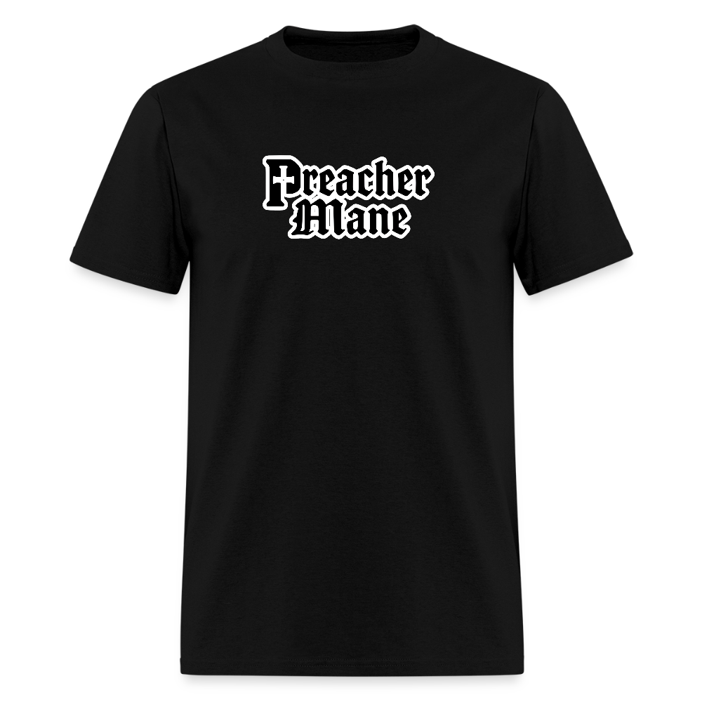 Preacher Mane Wordmark T-Shirt - black