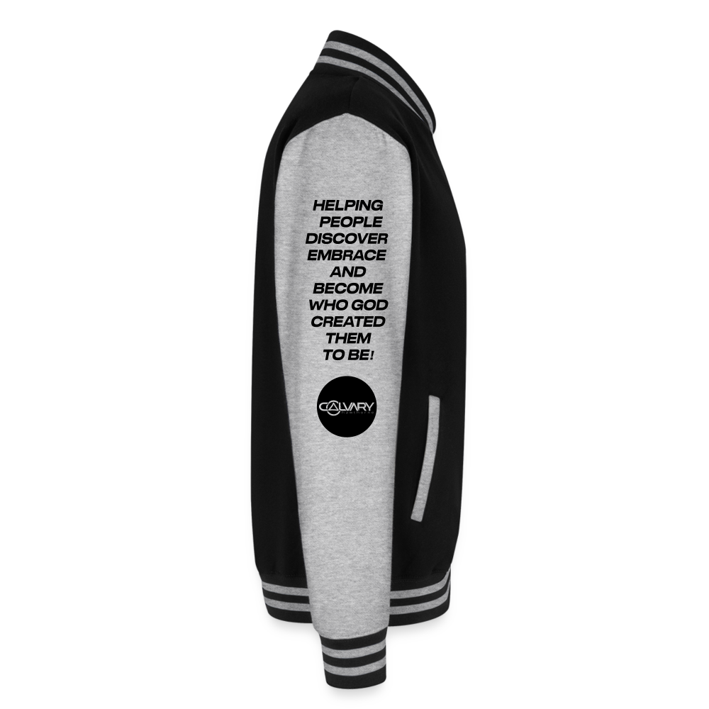 Mission Fits Varsity Jacket - black/heather grey