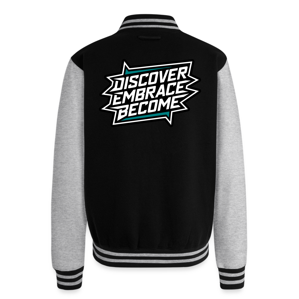 Mission Fits Varsity Jacket - black/heather grey