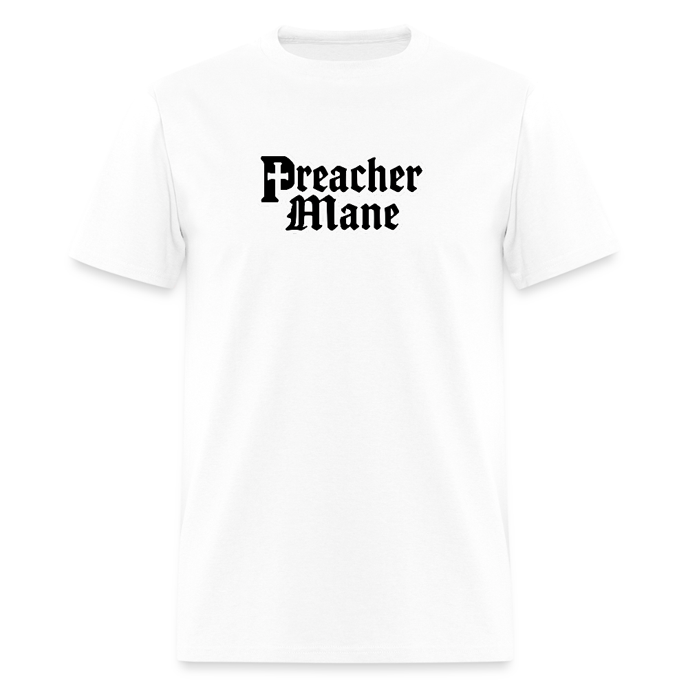 Preacher Mane Wordmark T-Shirt - white