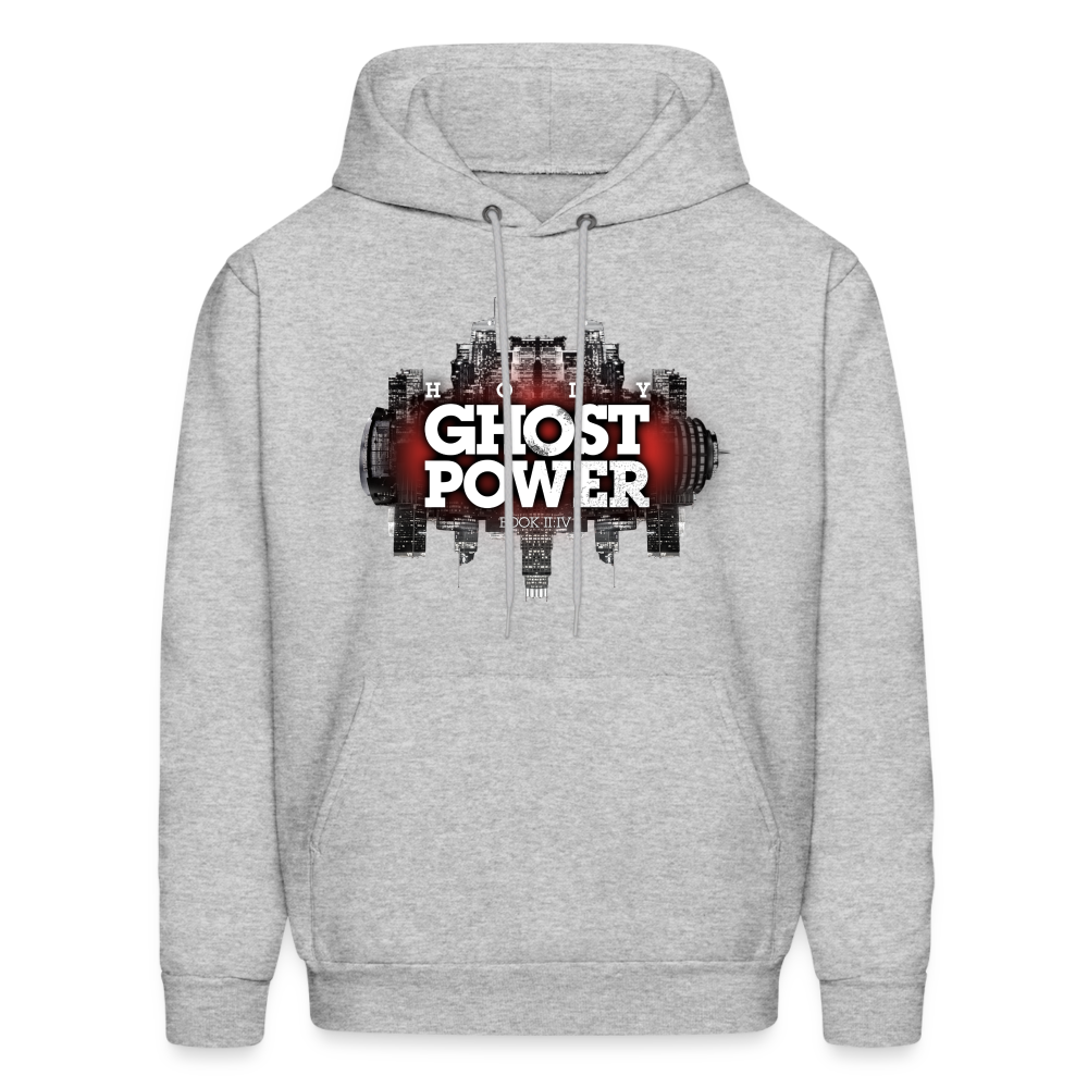 Holy Ghost Power (Red Glow)  - Men's Hoodie - heather gray