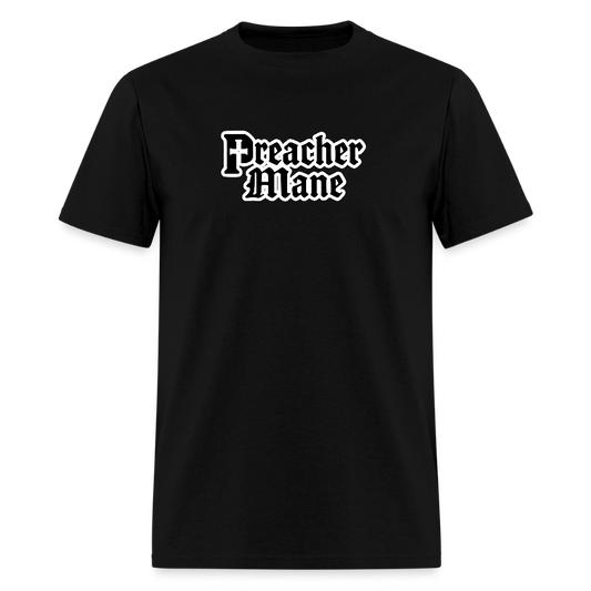 Preacher Mane Wordmark T-Shirt - black