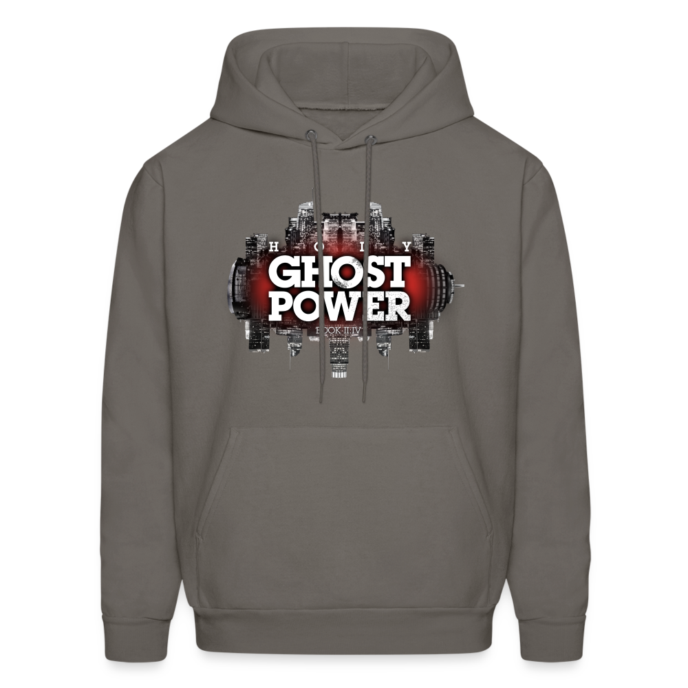 Holy Ghost Power (Red Glow)  - Men's Hoodie - asphalt gray