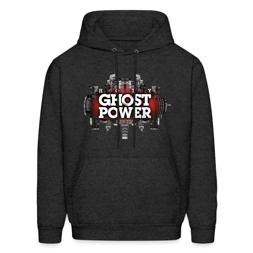 Holy Ghost Power (Red Glow)  - Men's Hoodie - charcoal grey