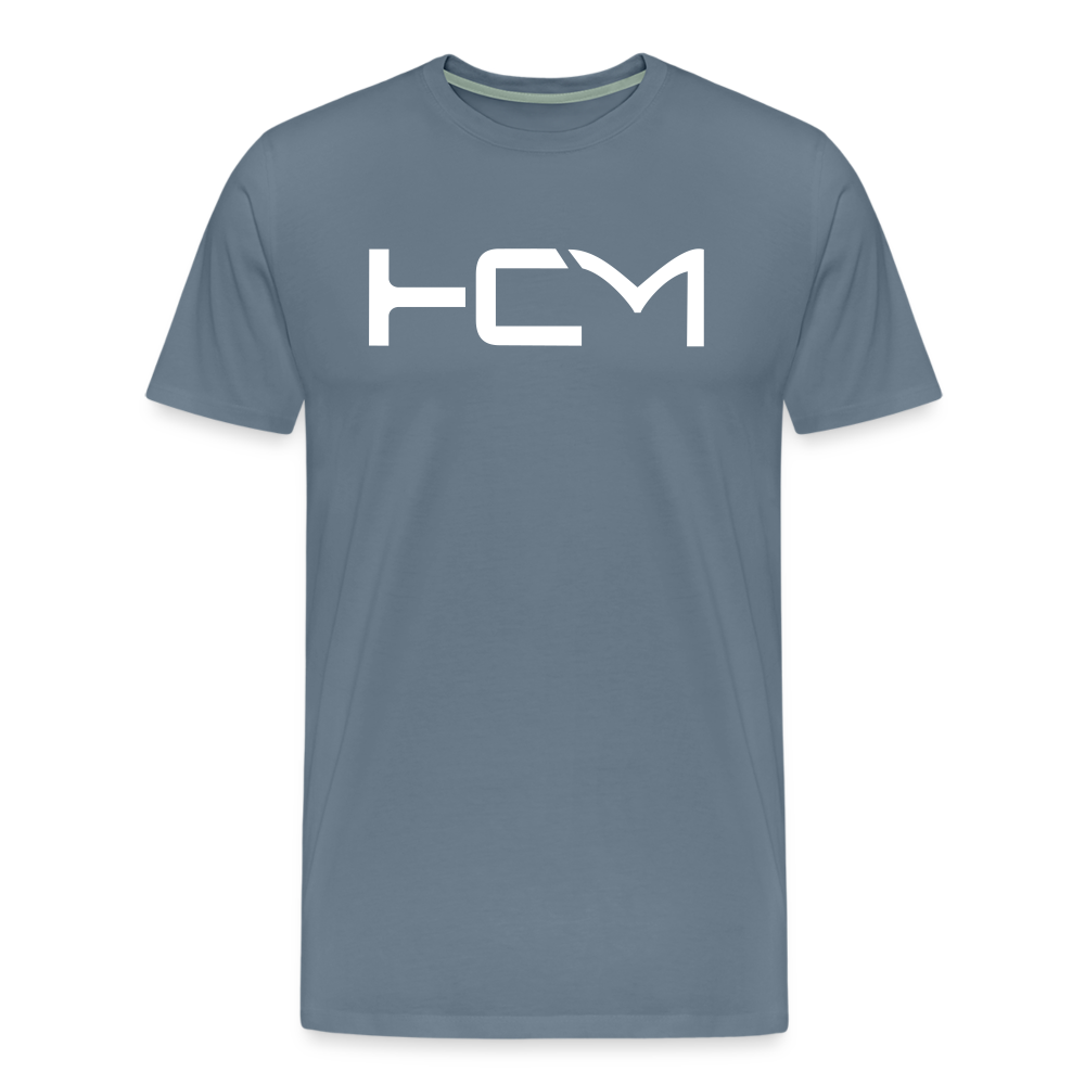 HCM White Letter - Premium T-Shirt - steel blue