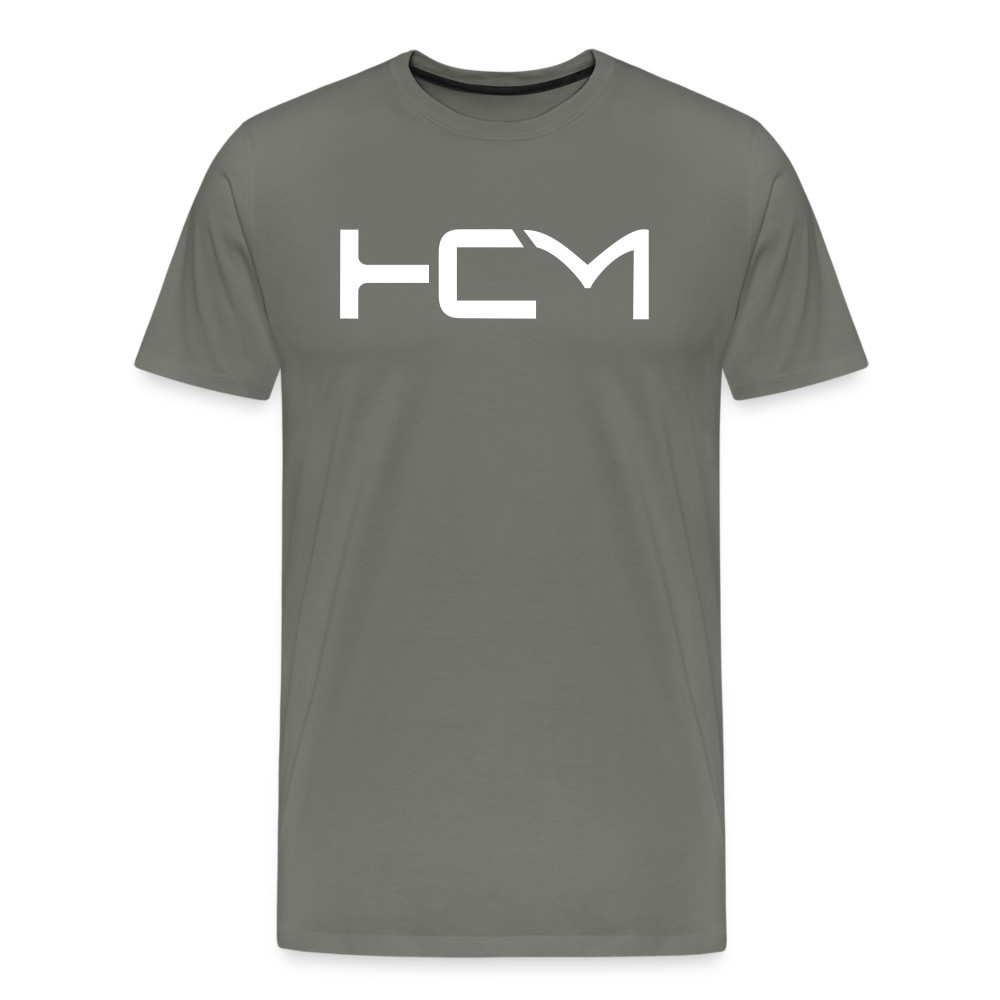 HCM White Letter - Premium T-Shirt - asphalt gray