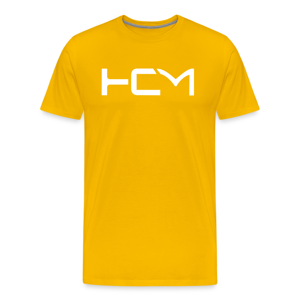 HCM White Letter - Premium T-Shirt - sun yellow