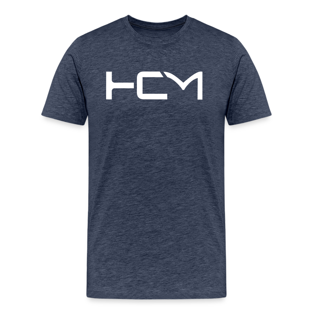 HCM White Letter - Premium T-Shirt - heather blue